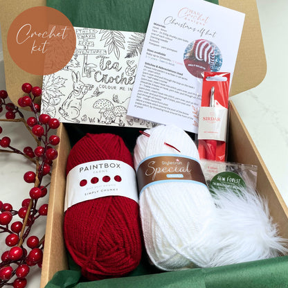 Make it yourself Crochet Kit Christmas elf hat kit (child and adult size)