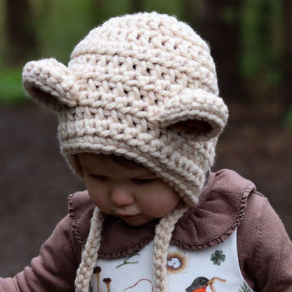 Bear Bonnet with ties