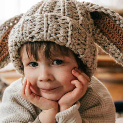 Floppy bunny beanie hat