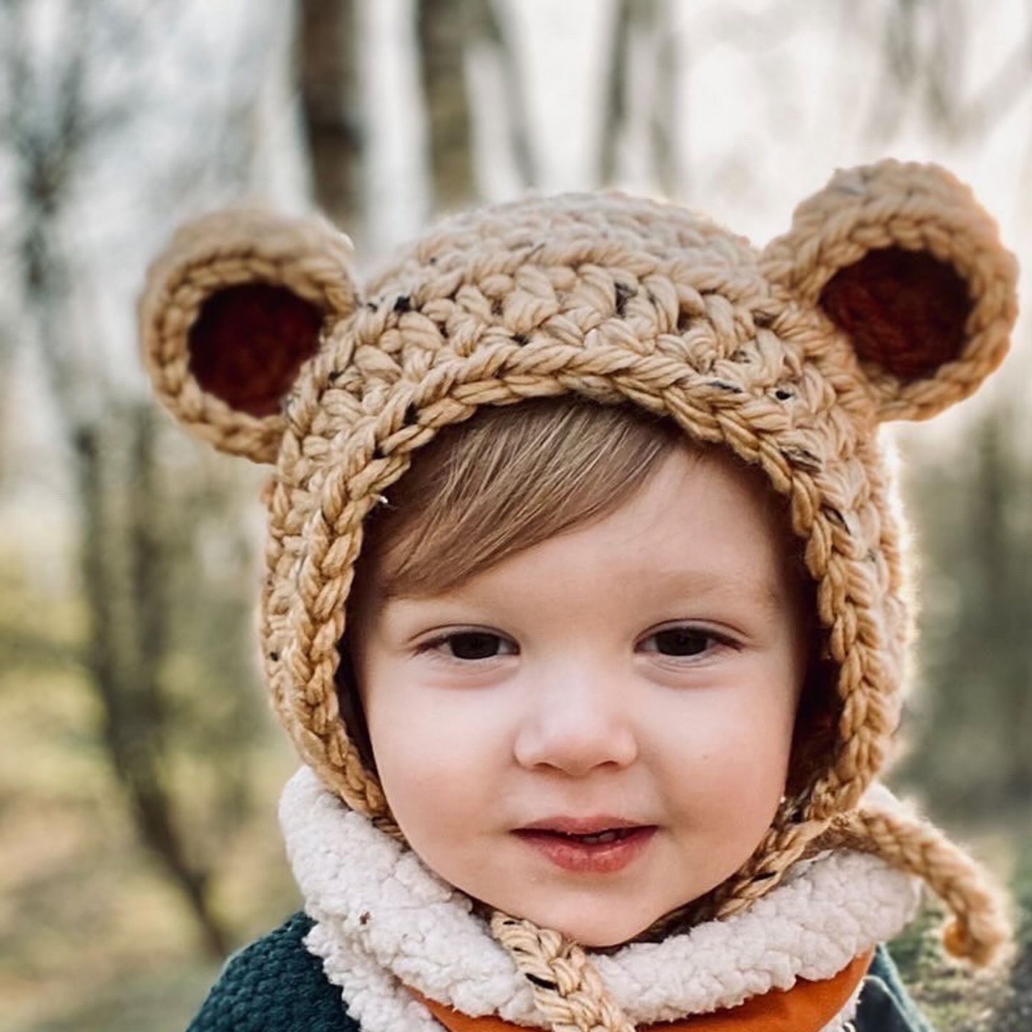 Bear Bonnet with ties