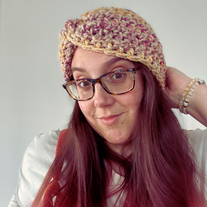 Learn to Crochet, Super chunky earwarmer kit (child & adult size)