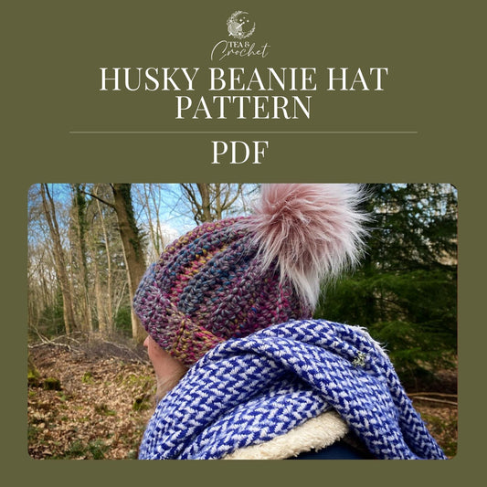 Husky beanie hat PDF pattern