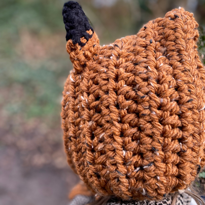 Gingerbread Fox Bonnet with ties