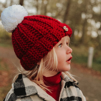 Christmas Pompom Beanie hat