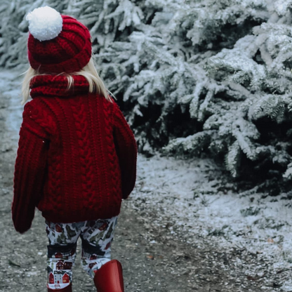 Christmas Pompom Beanie hat