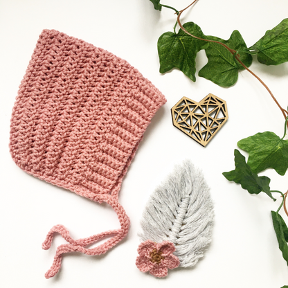 Spring Fitted Pixie Hat bonnet with ties