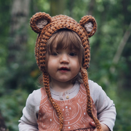 Bear Bonnet with ties