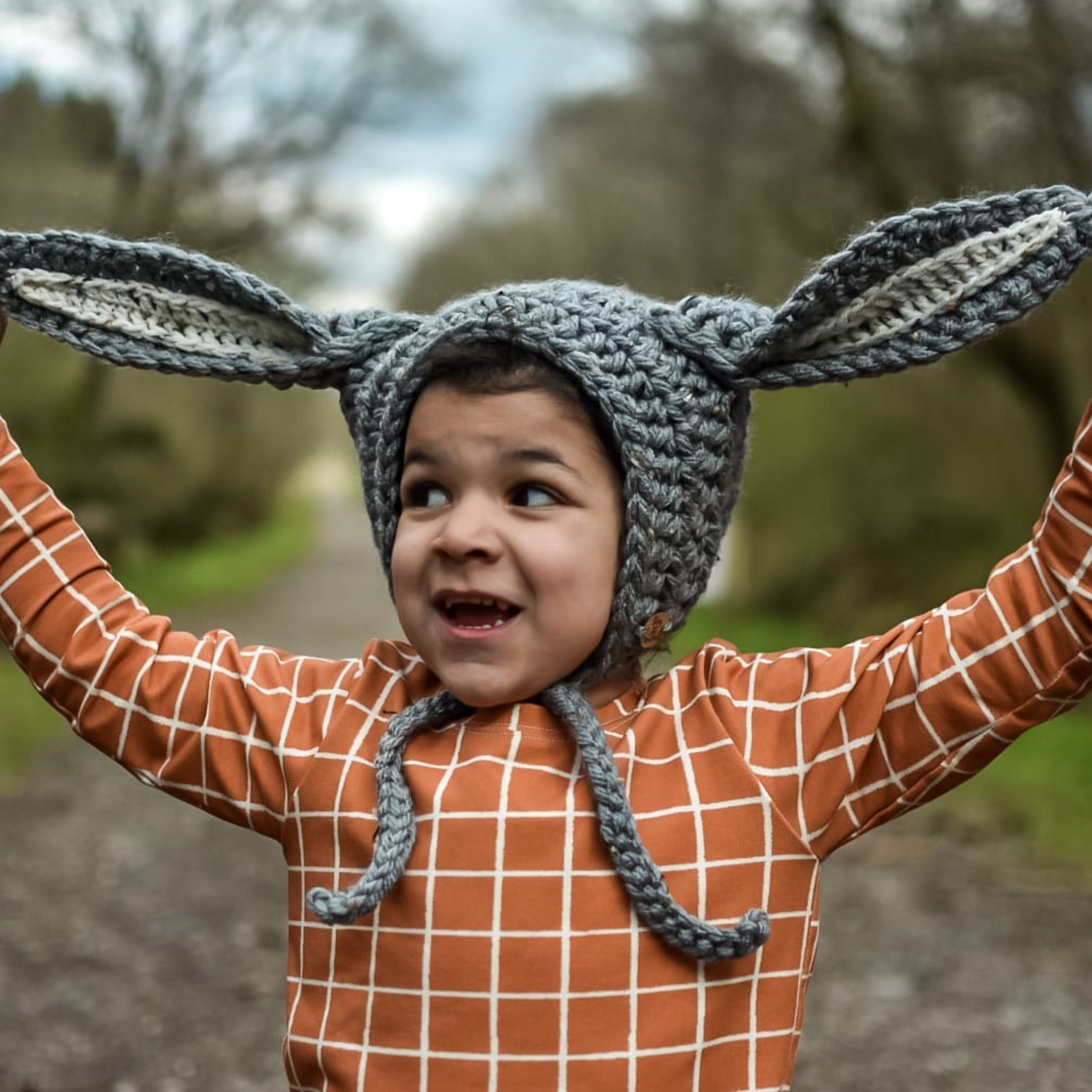 Floppy Bunny Bonnet with ties